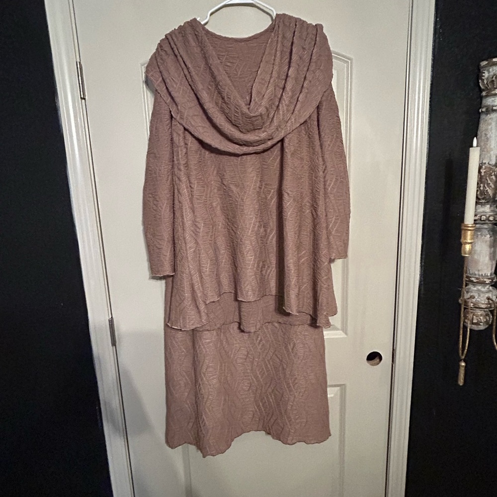 Sew Modest Taupe Drape Outfit.  Size 3X